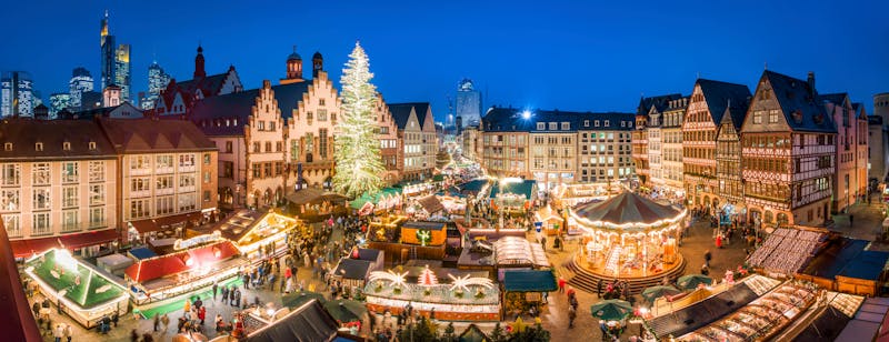 Blick auf den Frankfurter Weihnachtsmarkt 