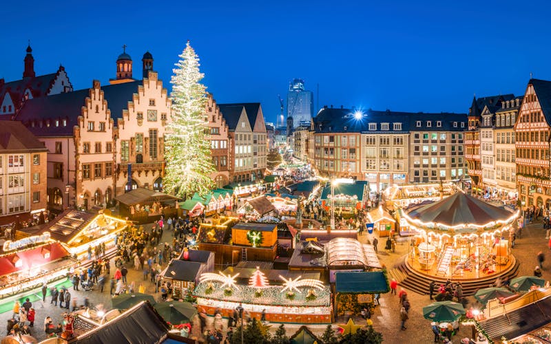 Blick auf den Frankfurter Weihnachtsmarkt 