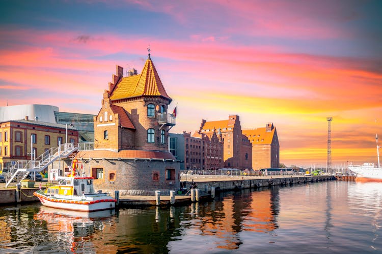 Sonnenuntergang über Stralsund