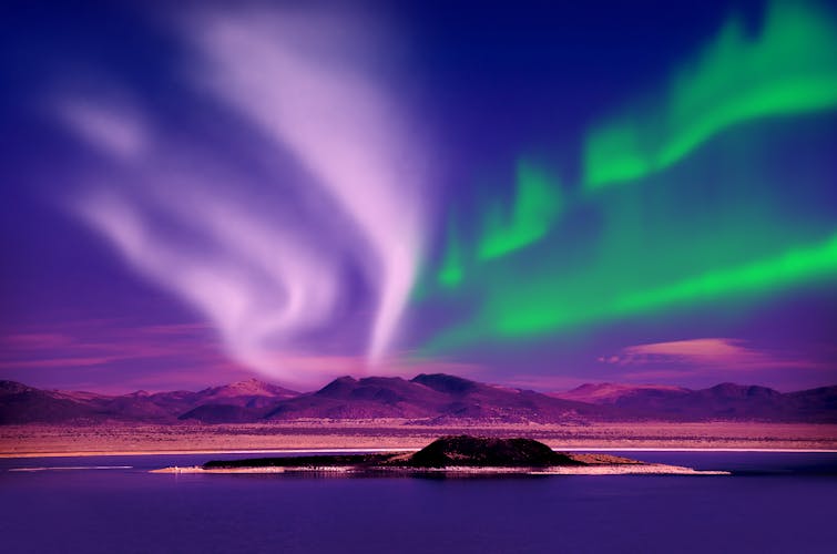 Aurora Borealis Nordlichter Island 