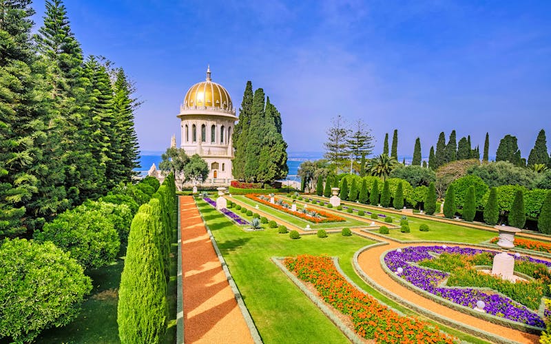 Die Bahai Gardens in Haifa, Israel
