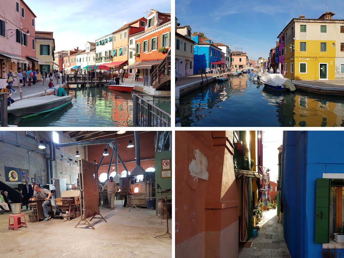 Glasbläserkunst auf Murano und bunte Fischerhäuser auf Burano