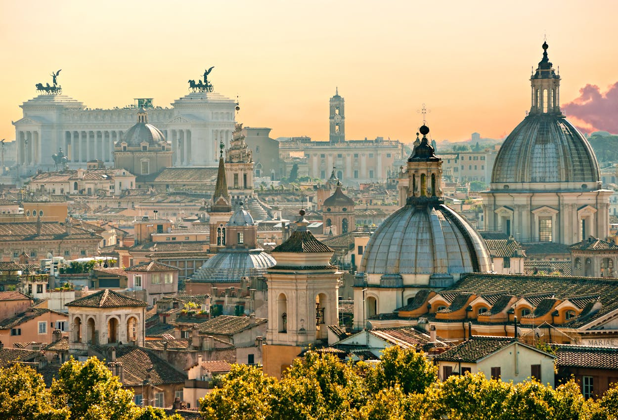 Blick von oben auf die Altstadt von Rom