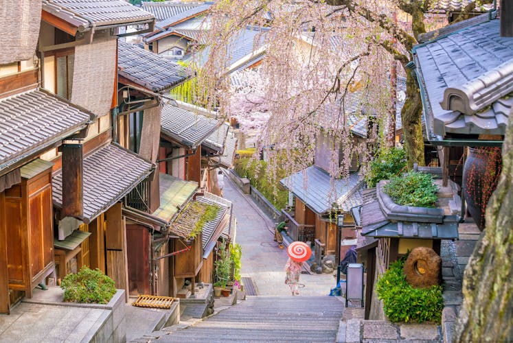 Blick auf die Altstadt Kyotos