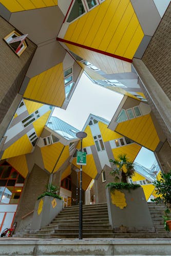 Rotterdam Niederlande Europa Würfelhaus Gelb Haus Holland