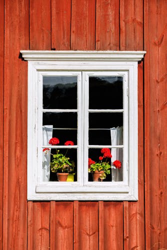 Norwegen Haus rote Fassade