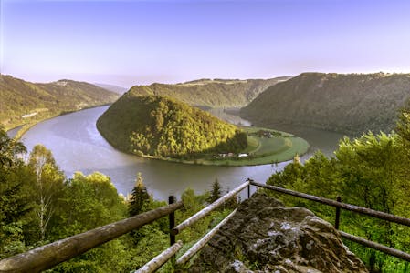 Die Donau bei der Schlögener Schlinge in Österreich