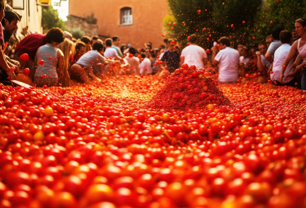 Die jährliche Tomatenschlacht in Bunol