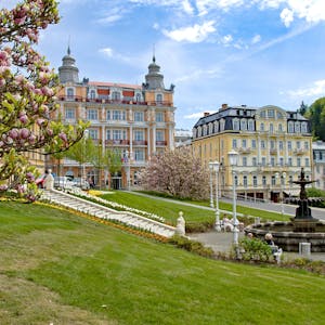 Marienbad Tschechien Fontäne Karolinenquelle