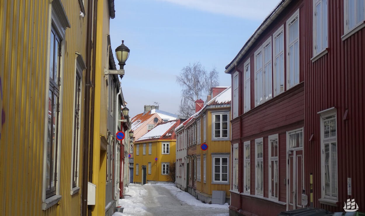 Bunte Häuser in Trondheim