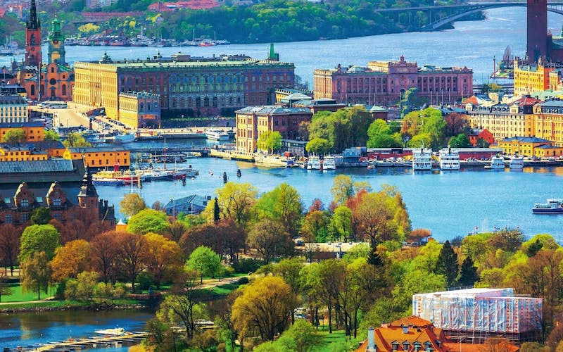 Blick auf Stockholm mit Schloss und Gamla Stan